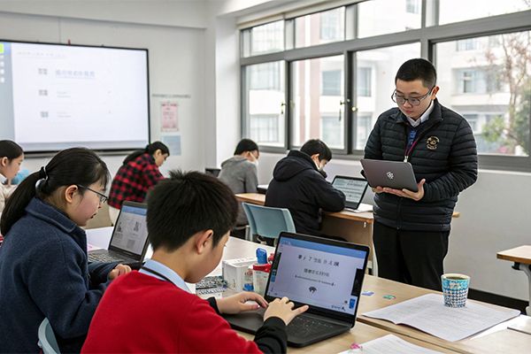 Student using ChatGPT and AI tools to improve study performance and get better grades.